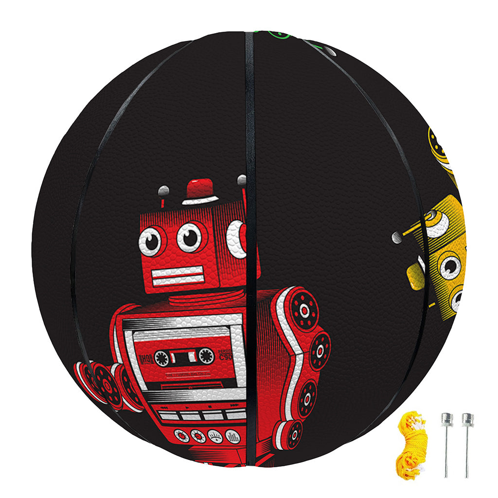 Vintage Robot Pattern Print Basketball