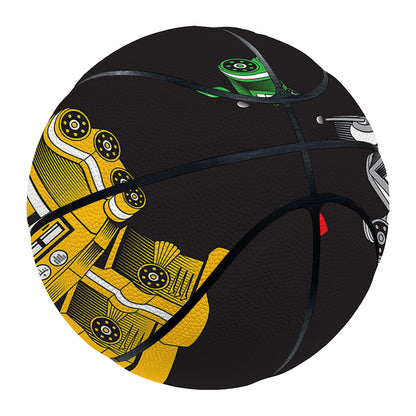 Vintage Robot Pattern Print Basketball