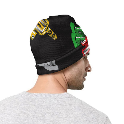 Vintage Robot Pattern Print Beanie