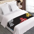 Vintage Robot Pattern Print Bed Runner