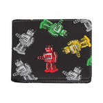 Vintage Robot Pattern Print Bifold Wallet