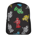 Vintage Robot Pattern Print Casual Backpack