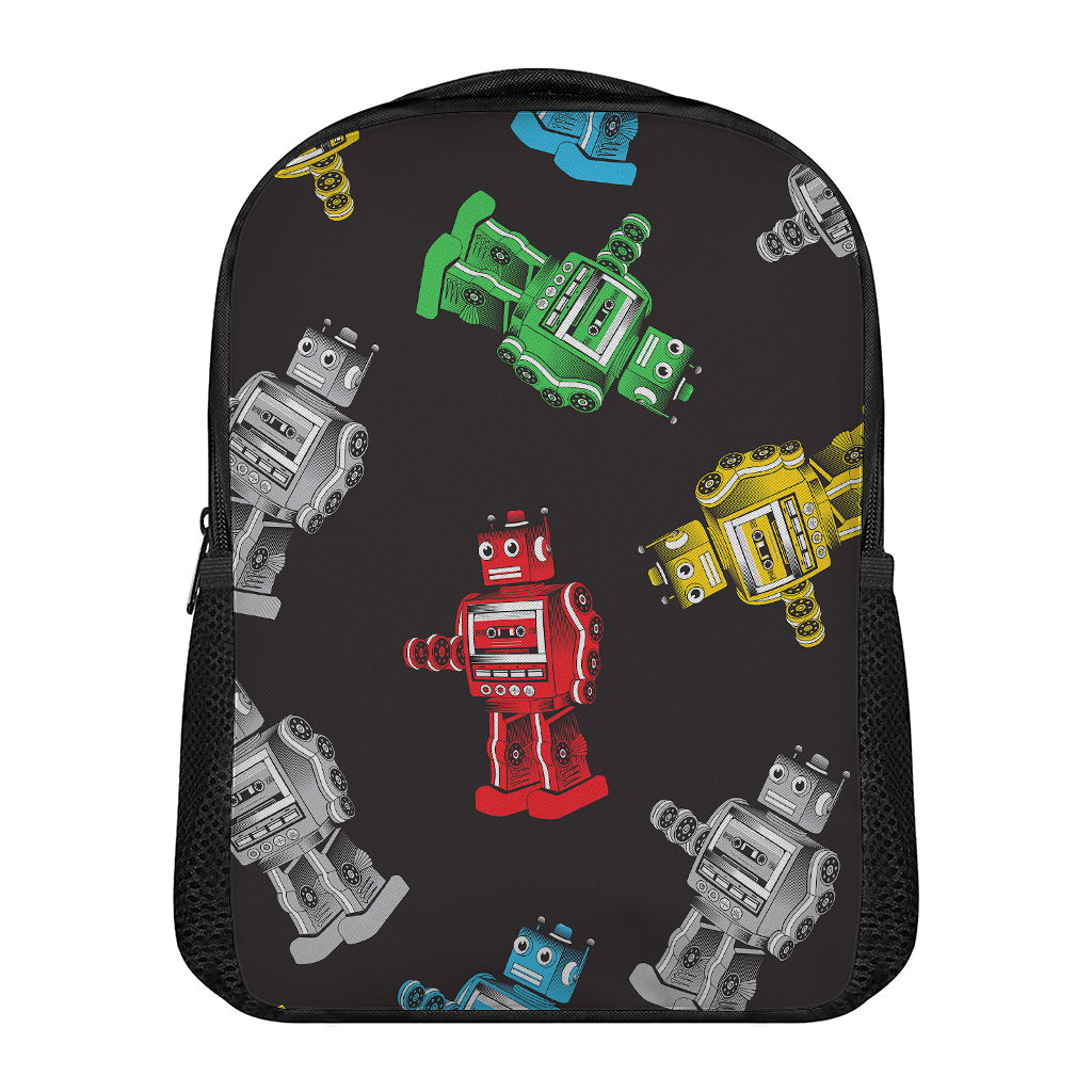Vintage Robot Pattern Print Casual Backpack