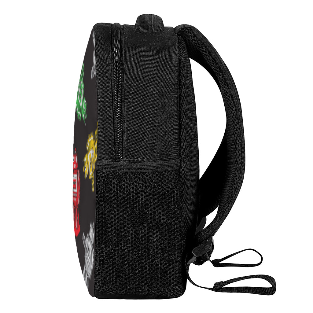 Vintage Robot Pattern Print Casual Backpack