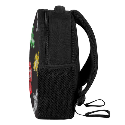 Vintage Robot Pattern Print Casual Backpack