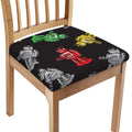 Vintage Robot Pattern Print Chair Cushion Cover