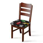 Vintage Robot Pattern Print Chair Cushion Cover