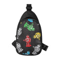Vintage Robot Pattern Print Sling Bag