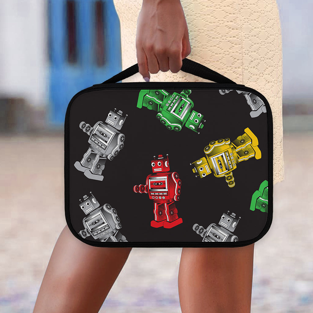 Vintage Robot Pattern Print Classic Bible Case
