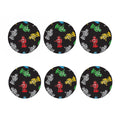 Vintage Robot Pattern Print Coaster Set