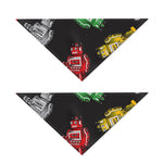 Vintage Robot Pattern Print Dog Bandana