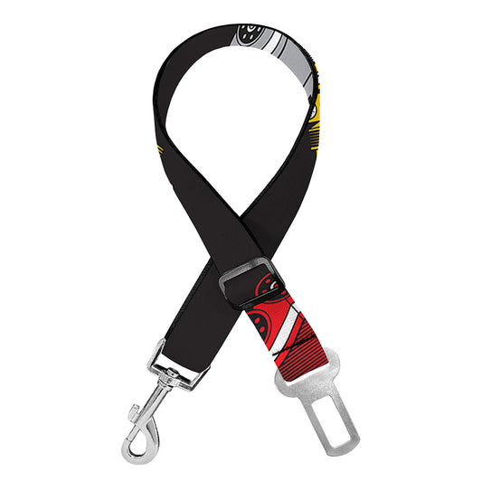 Vintage Robot Pattern Print Dog Seat Belt