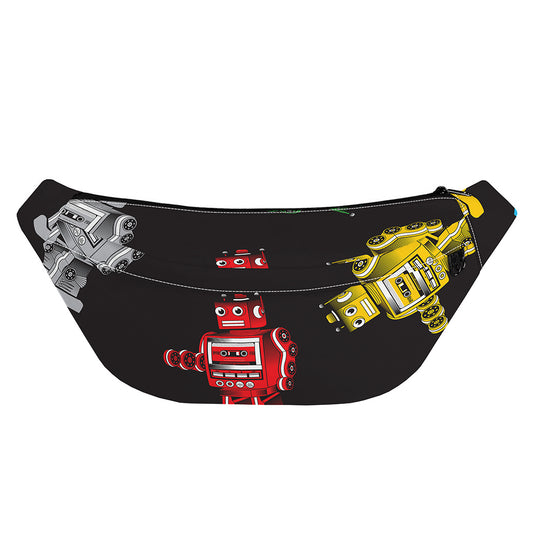 Vintage Robot Pattern Print Fanny Pack