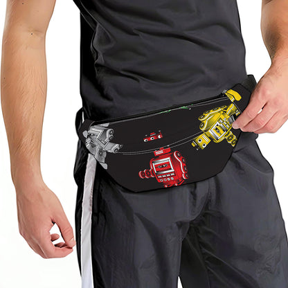 Vintage Robot Pattern Print Fanny Pack