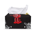 Vintage Robot Pattern Print Leather Tissue Box Cover