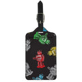 Vintage Robot Pattern Print Luggage Tag