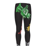 Vintage Robot Pattern Print Men's leggings