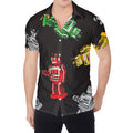 Vintage Robot Pattern Print Men's Shirt