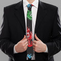 Vintage Robot Pattern Print Necktie