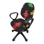 Vintage Robot Pattern Print Office Chair Cover