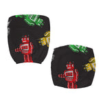 Vintage Robot Pattern Print Office Chair Cover