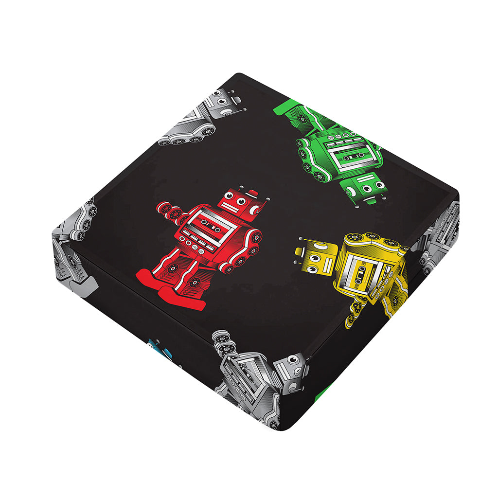 Vintage Robot Pattern Print Outdoor Seat Cushion Cover