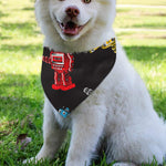 Vintage Robot Pattern Print Over The Collar Dog Bandana
