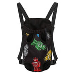 Vintage Robot Pattern Print Pet Carrier Backpack