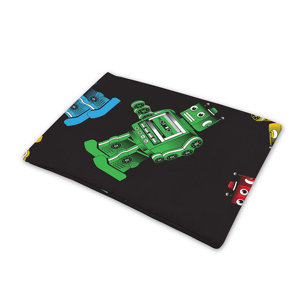 Vintage Robot Pattern Print Pet Cooling Mat Cover