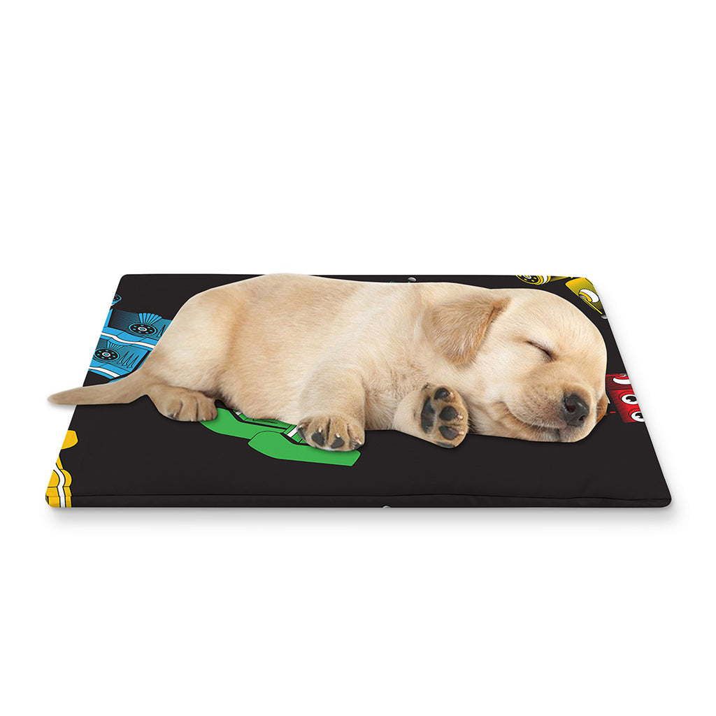 Vintage Robot Pattern Print Pet Cooling Mat Cover
