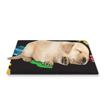 Vintage Robot Pattern Print Pet Cooling Mat Cover