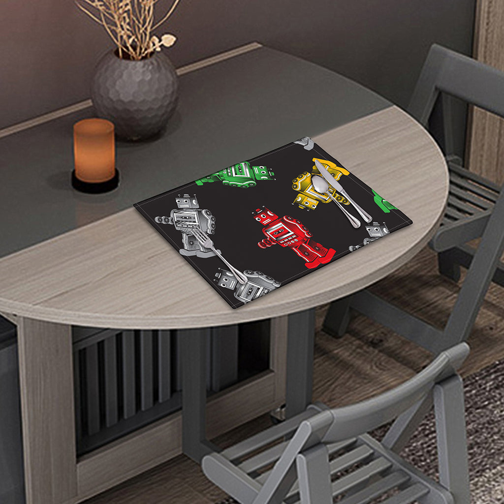 Vintage Robot Pattern Print Placemat