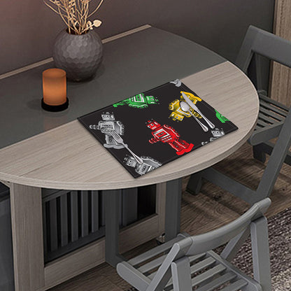 Vintage Robot Pattern Print Placemat