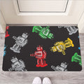 Vintage Robot Pattern Print Rubber Doormat