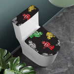 Vintage Robot Pattern Print Toilet Lid And Tank Cover Set