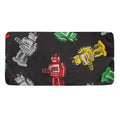 Vintage Robot Pattern Print Towel