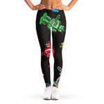 Vintage Robot Pattern Print Women's Leggings