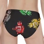 Vintage Robot Pattern Print Women's Panties