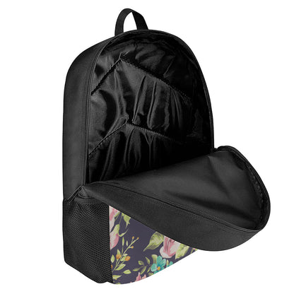 Vintage Rose Floral Flower Pattern Print 17 Inch Backpack