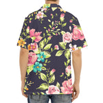 Vintage Rose Floral Flower Pattern Print Aloha Shirt