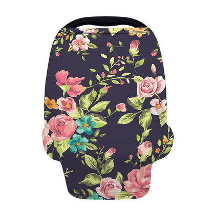 Vintage Rose Floral Flower Pattern Print Baby Seat Cover