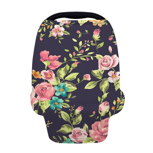 Vintage Rose Floral Flower Pattern Print Baby Seat Cover