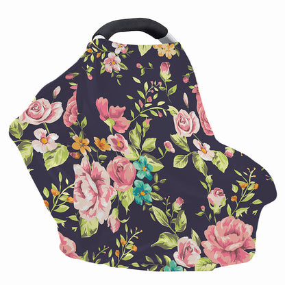 Vintage Rose Floral Flower Pattern Print Baby Seat Cover