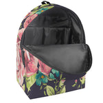 Vintage Rose Floral Flower Pattern Print Backpack