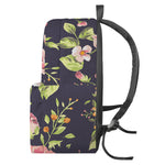 Vintage Rose Floral Flower Pattern Print Backpack