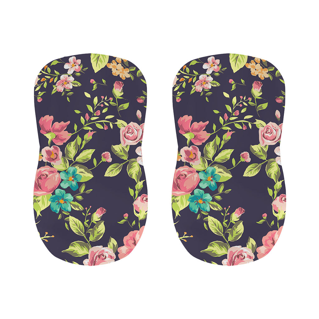 Vintage Rose Floral Flower Pattern Print Bar Stool Covers