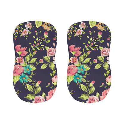 Vintage Rose Floral Flower Pattern Print Bar Stool Covers