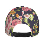 Vintage Rose Floral Flower Pattern Print Baseball Cap
