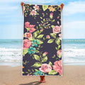 Vintage Rose Floral Flower Pattern Print Beach Towel