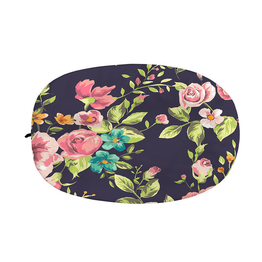 Vintage Rose Floral Flower Pattern Print Car Side Mirror Covers